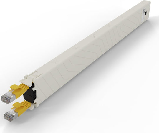 Patchbox U/FTP (STP) Cat.6a (Gigabit) Καλώδιο Δικτύου Ethernet 0.8m Κίτρινο