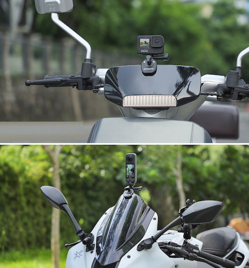 Sunnylife Motorcycle Window Mount Base Gopro Sjcam Xiaomi Dji Insta360 Zj846-d