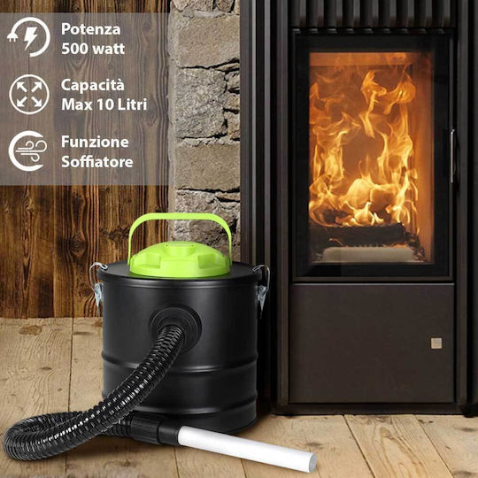 Bakaji Σκούπα Στάχτης 500W με Κάδο 10lt