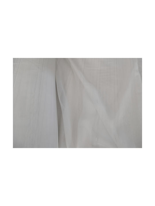 Saray Home Κουρτίνα με Τρέσα Λευκή 280x300εκ.