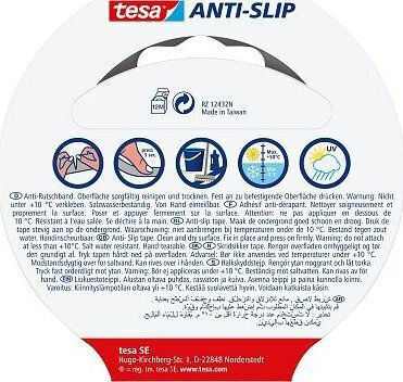 Tesa Self-Adhesive Grip Tape Black 25mmx5m 1pcs