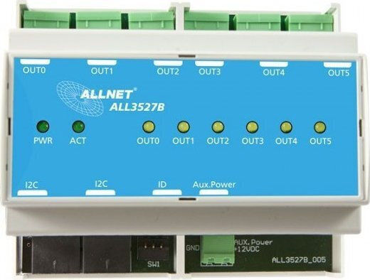 Sistem de Transmisie a Semnalului Av Allnet Allnet Msr Io All3527b Hut cu 6 Căi 250v/16a Ieșire Releu I2c