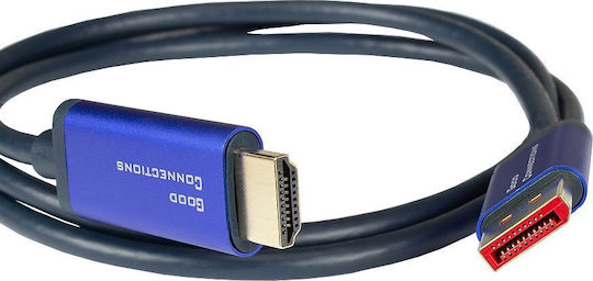 Adapter Av Alcasa Alcasa 4860-sf010b Kabeladapter 1 m DisplayPort HDMI Blau