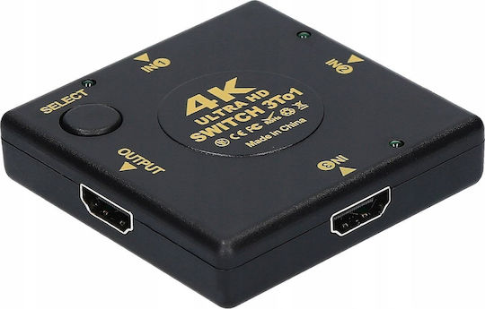 Pawonik Διακόπτης 3x Hdmi Ultra Hd 4k
