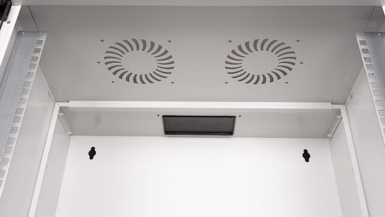 Equip Стенен шкаф 19" 09U 540x400mm Стъклена врата Сив