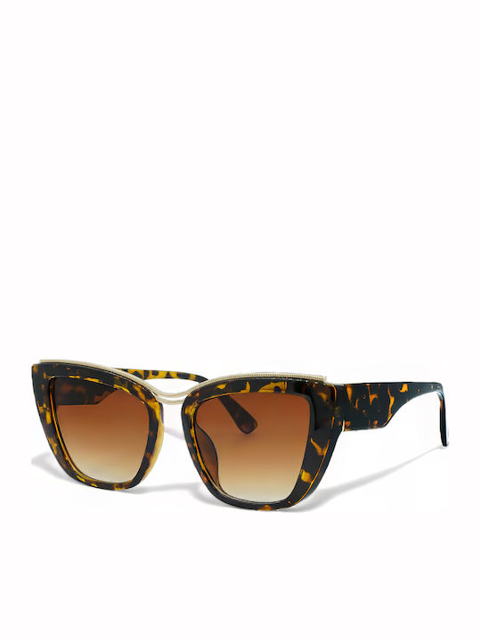 Optosquad Women's Sunglasses with Brown Tartaruga Plastic Frame and Brown Gradient Lens 821134