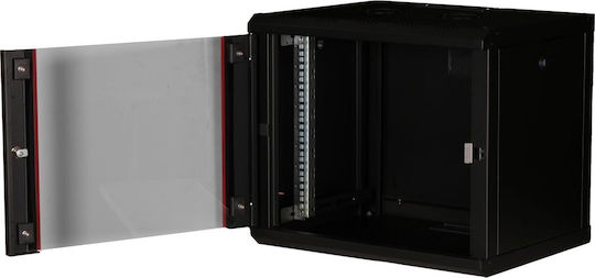 Equip Equip сървърен шкаф 19" 09U 600x450mm стъклена врата черен