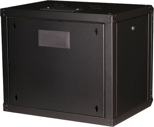 Equip Equip сървърен шкаф 19" 09U 600x450mm стъклена врата черен