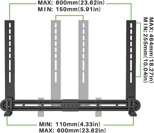 Techly Techly Βάση Τοίχου Ή Vesa Tv Ηχείο Soundbar