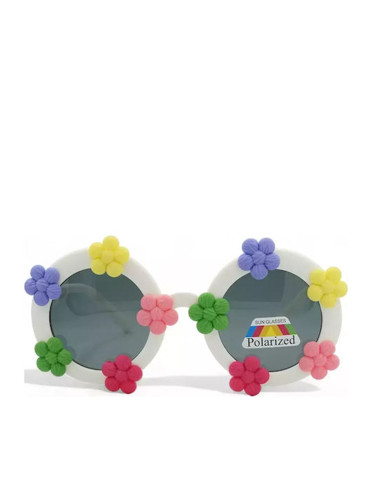 Optosquad Kids Sunglasses with Polarized Flower Lenses White