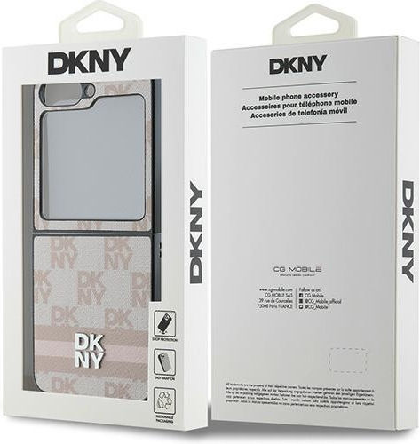 DKNY Pouch Back Cover Piele Roz Galaxy Z Flip6