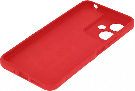 Bizon Tur Back Cover Σιλικόνης / Tempered Glass 2mm Κόκκινο (Redmi 13C 5G)