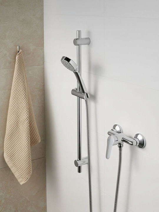 KFA Duschsäule ohne Armatur Silber