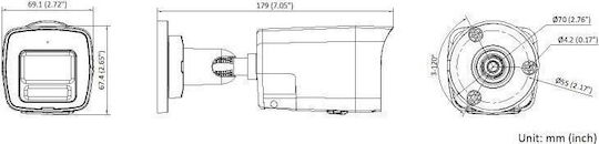 Hikvision DS-2CD1067G2H-LIUF/S(L) IP Surveillance Camera Full HD+ 6MP Waterproof with Two-Way Communication and Lens 2.8mm
