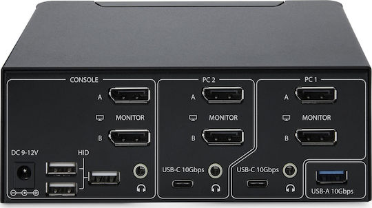 2-port Dp 1.4 Kvm Switch Διπλη Οθονη Displayport Kvm