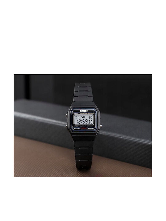 Skmei Men's Watch Battery with Black Rubber Strap
