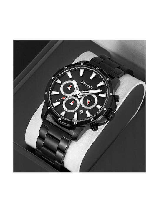 Skmei Herrenuhr Batterie mit Schwarz Metallarmband