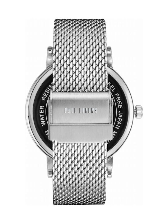 Paul Lorens Men's Watch Battery with Silver Stainless Steel Bracelet