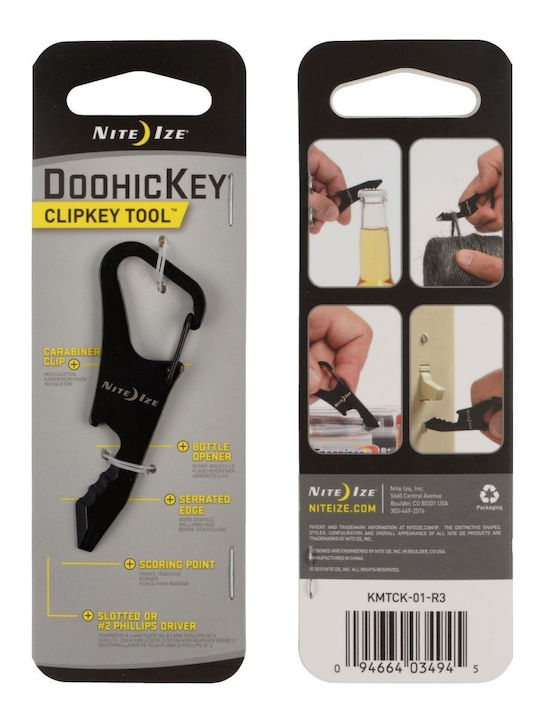 Μπρελόκ Nite Ize Micro Tool Clipkey Ανοξείδωτο Ατσάλι Μαύρο Kmtck-01-r3 Μπρελόκ Nite Ize Micro Tool Clipkey Ανοξείδωτο Ατσάλι Μαύρο Kmtck-01-r3