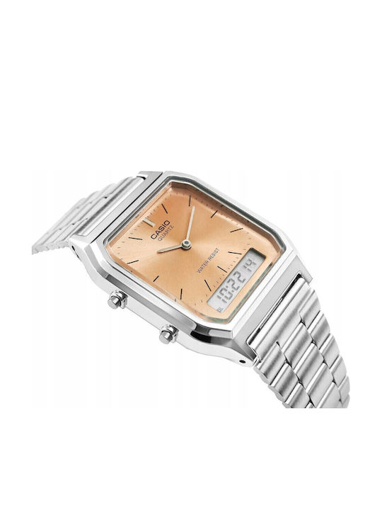 Casio Ρολόι Μπαταρίας με Μεταλλικό Μπρασελέ