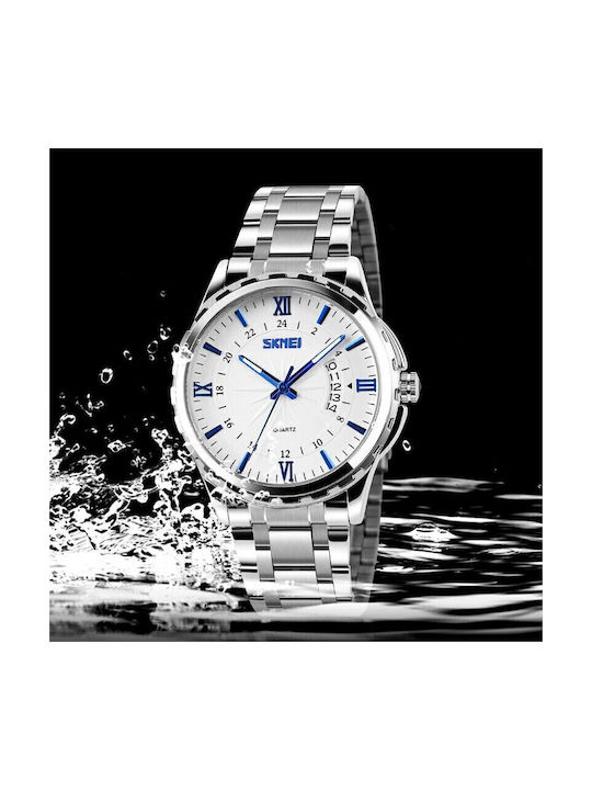 Skmei Herrenuhr Batterie mit Silber Metallarmband