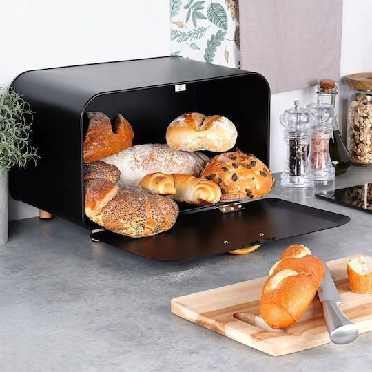 Vilde Bread Box Metallic Black 35.5x20.5x20cm