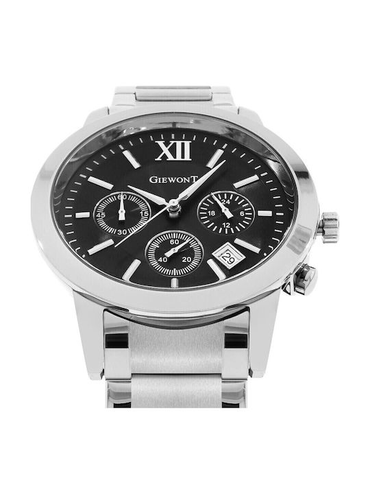 Giewont Men's Watch Chronograph Battery with Silver Metal Bracelet