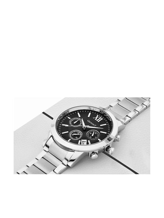 Giewont Men's Watch Chronograph Battery with Silver Metal Bracelet