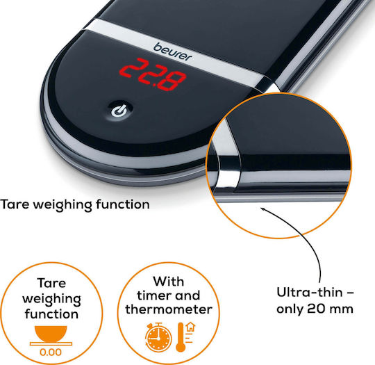Beurer Ks 36 Digital Kitchen Scale Up To 2kg Black
