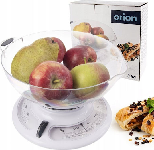 Orion Digital Kitchen Scale with Bucket up to 3kg White