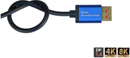 Alcasa Kabel DisplayPort-Stecker - DisplayPort-Stecker 1m Blau