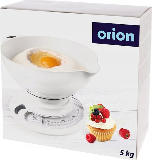 Orion Digital Kitchen Scale with Bucket up to 5kg White