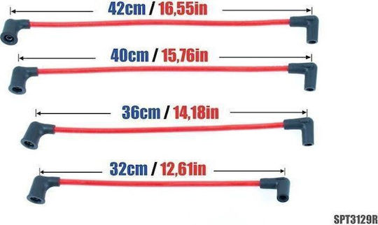 Powertec Ignition Wires Powertec Mazda Rx-8 1.3L 03-10 Red