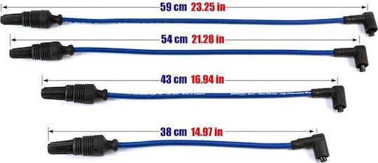 Powertec Καλώδια Ανάφλεξης Powertec Citroen Saxo Vts Peugeot 106 Rallye 90-00 Κόκκινα