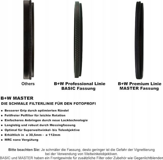 B+w Filter Grau B+w Master 810 Ndx1000 Mrc Nano 1101604 39mm