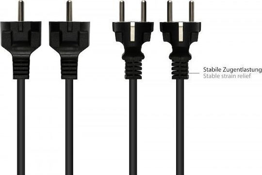 Cablu de alimentare Alcasa P0030-s050 negru 5 m tip E+f C13 mufă de alimentare panou