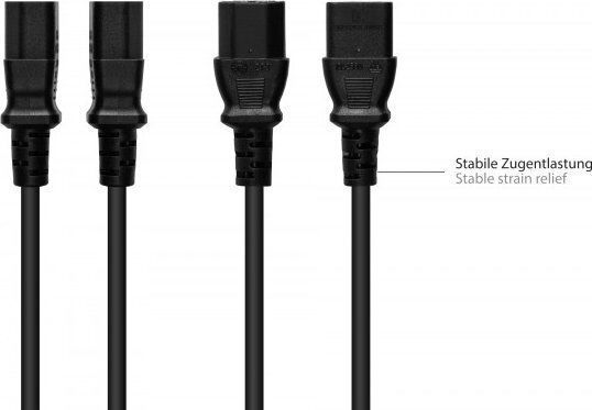 Cablu de alimentare Alcasa P0030-s050 negru 5 m tip E+f C13 mufă de alimentare panou