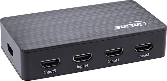 Inline HDMI Switch 5 Port 4k2k@60Hz HDCP 2.2