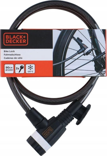 Кабелно заключване за велосипед 10x900mm Base Black&Decker
