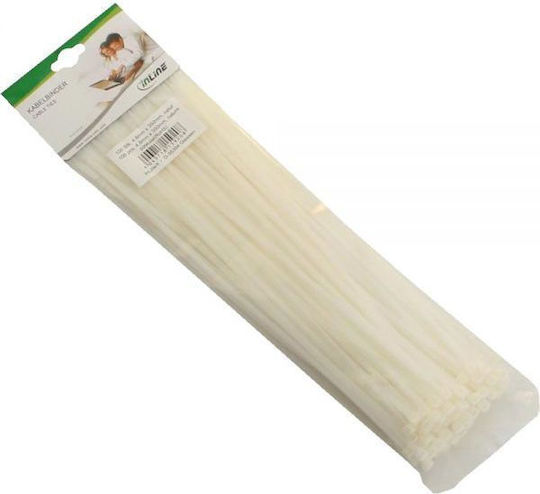 InLine Δεματικά Καλωδίων Πλαστικά 350mmx4.8mm σε Λευκό χρώμα (100τμχ) (59964M)