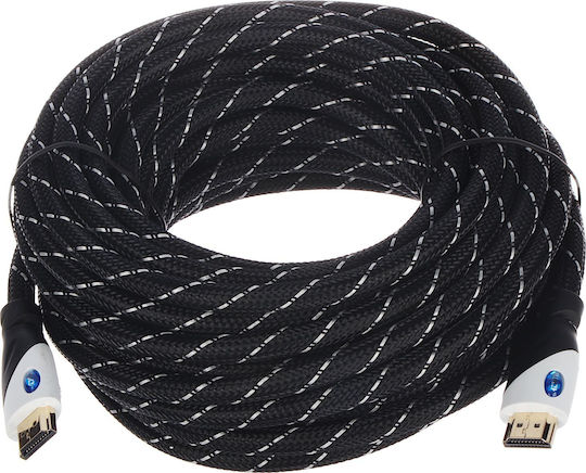 Angle Cable HDMI male - HDMI male 10m Silver