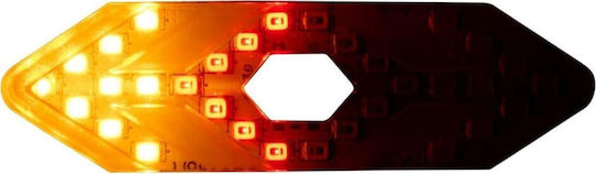 Dunlop Hinteres Fahrrad-LED-Anzeigelicht USB Wiederaufladbar