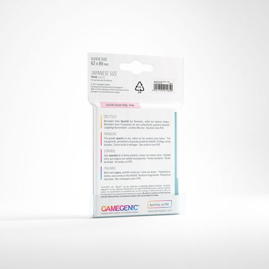Gamegenic Japanese Size Prime Yu-Gi-Oh Card Sleeves Japanese Size 60 Transparent Trading Card Games Accessories