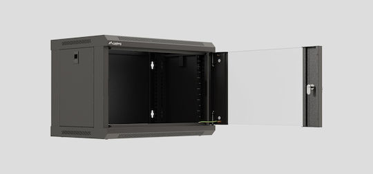 Lanberg Επιτοίχια Καμπίνα Rack 6U Μαύρο