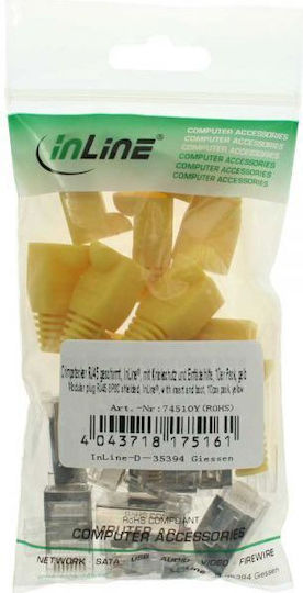 Inline Βύσμα Rj45 8p8c Κίτρινο 10 Τεμ 74510y