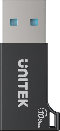 Προσαρμογέας Unitek Usb-a Usb-c 10gbps Μαύρο A1049abk01