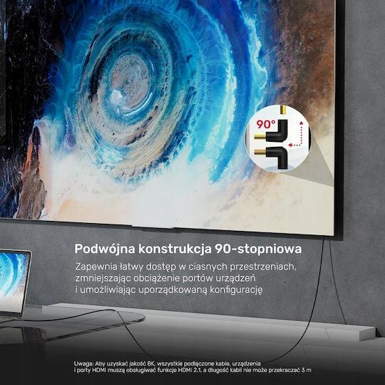 Unitek Angled 8k HDMI Adapter 90 270 Degrees