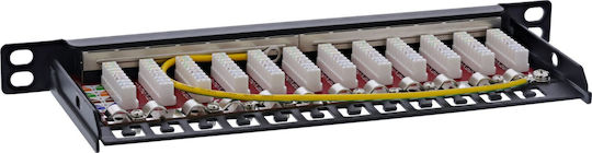 Inline Inline 10" Πίνακας Patch Cat.6a 0.5u 12-port Προστασία Σκόνη Μαύρο