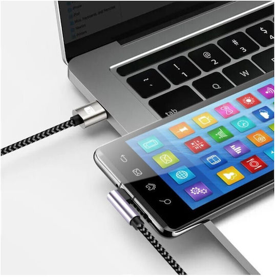 Techly USB 2.0 Cable USB-C male - USB-C PD Ασημί 2m