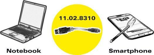 Roline Regular USB 2.0 to micro USB Cable 0.15m (11.02.8310) 1τμχ